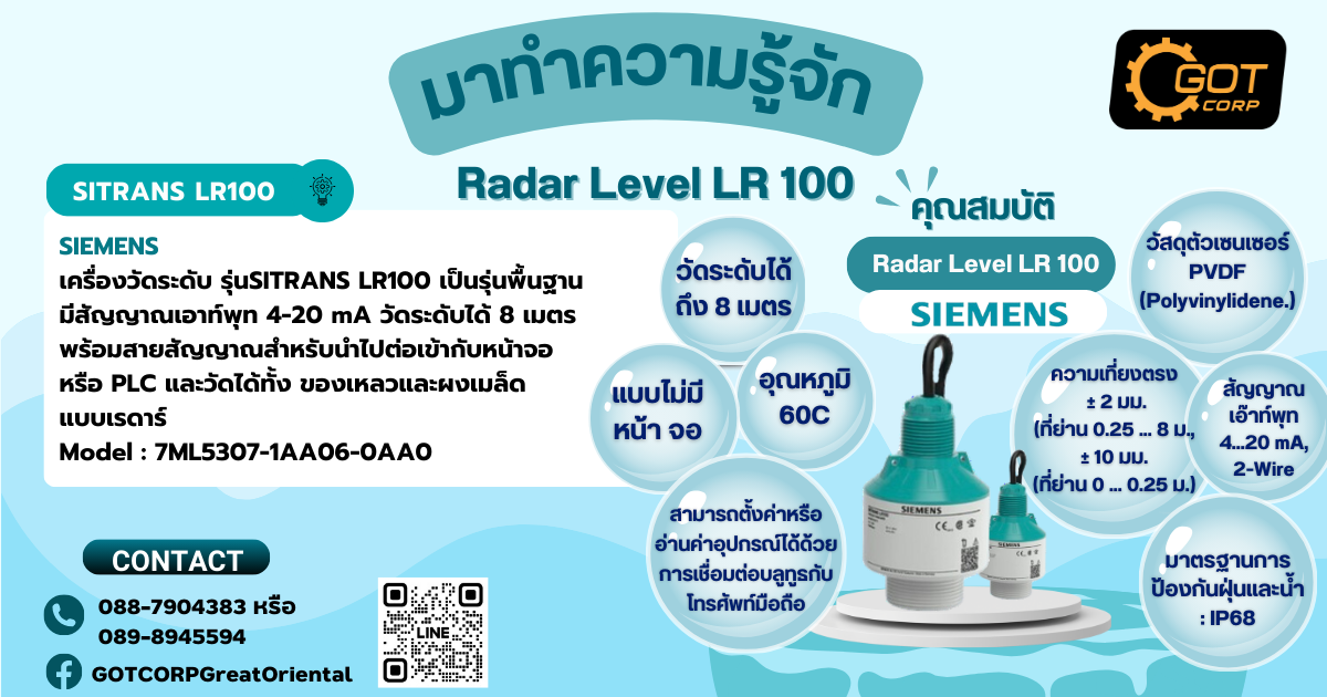 เกรทฯ รีวิว มาทำความรู้จัก Radar Level LR100