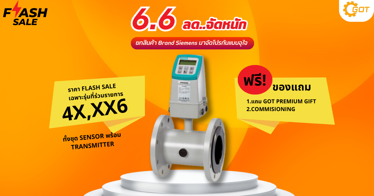 Flash Sale โปร 6.6 GOT ลดจัดหนัก Flow meter/Untrasonic Level ฟรีติดตั้ง ฟรี commissioning Flash Sale โปร 6.6 GOT ลดจัดหนัก Flow meter/Untrasonic Level ฟรีติดตั้ง ฟรี commissioning
