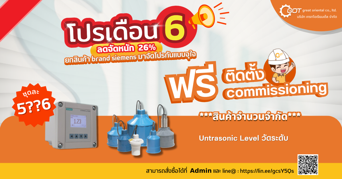 Flash Sale โปร 6.6 GOT ลดจัดหนัก  Flow meter/Untrasonic Level ฟรีติดตั้ง ฟรี commissioning